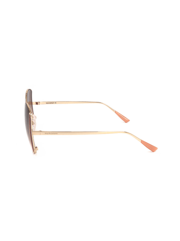 Ana Hickmann Damskie okulary przeciwsłoneczne w kolorze złoto-brązowym