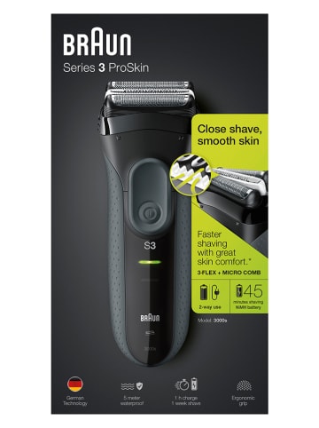 Braun Elektrorasierer "Series 3 ProSkin - 3000s" in Schwarz