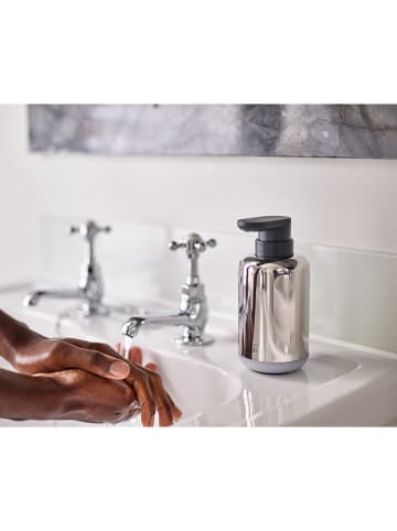 JosephJoseph Roestvrijstalen zeepdispenser "EasyStore" zilverkleurig/zwart - 300 ml