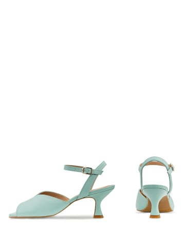 LaShoe Leren haksandalen turquoise