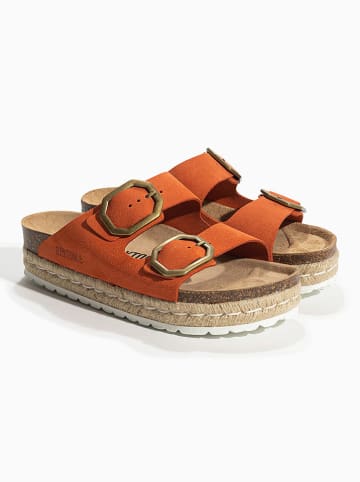 BAYTON Leren slippers "Alcee" oranje