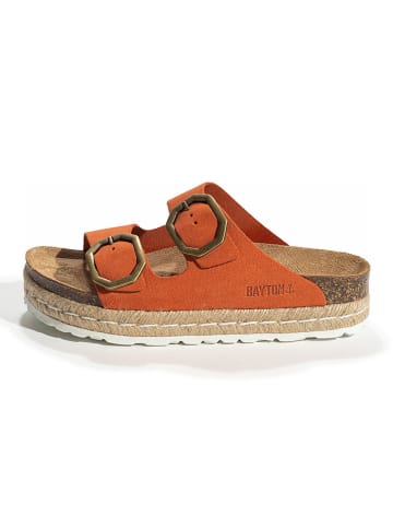 BAYTON Leren slippers "Alcee" oranje