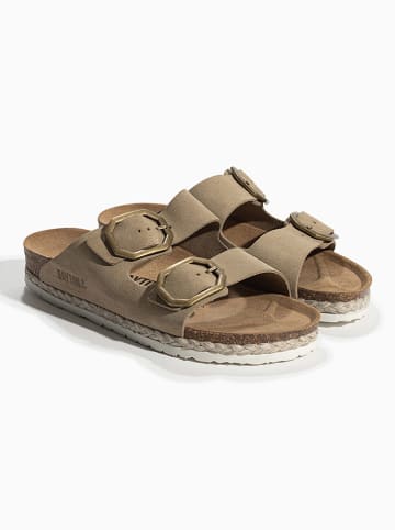 BAYTON Leren slippers "Benalla" beige