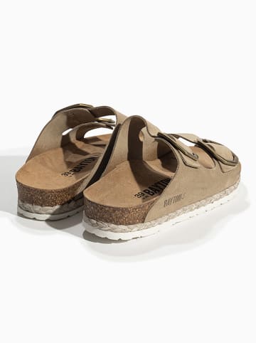 BAYTON Leren slippers "Benalla" beige