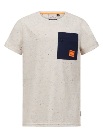 Retour Shirt "Mika" beige/donkerblauw