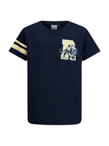 Retour Shirt "Pharrel" in Dunkelblau/ Gelb
