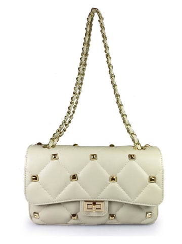 ORE10 Leren schoudertas "Nalp" crème - (B)27 x (H)18 x (D)8 cm