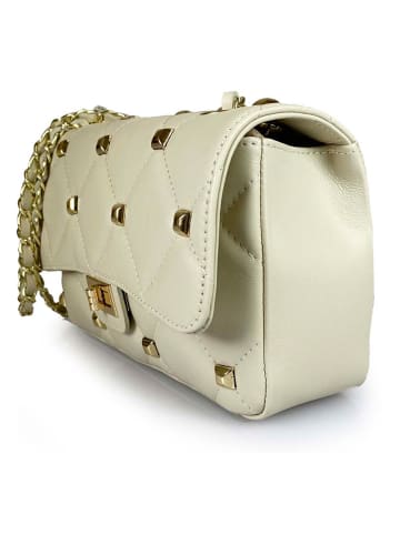 ORE10 Leren schoudertas "Nalp" crème - (B)27 x (H)18 x (D)8 cm