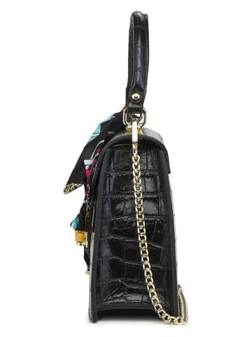 ORE10 Leder-Henkeltasche "Sonos" in Schwarz - (B)28 x (H)21 x (T)10 cm