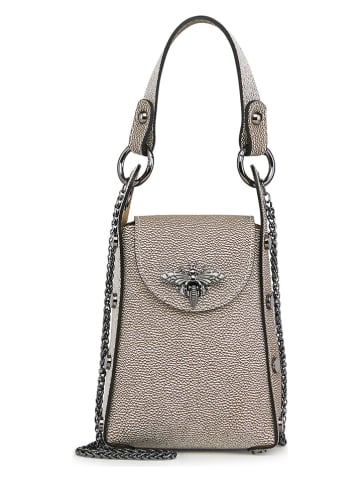 ORE10 Leder-Handytasche "Ator" in Grau - (B)14 x (H)20 x (T)7 cm