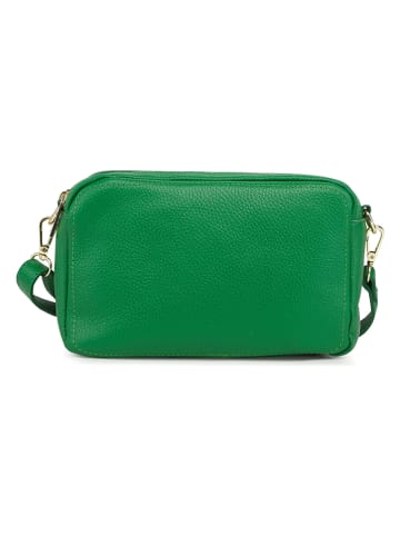 ORE10 Leder-Umhängetasche "Aliser" in Grün - (B)28 x (H)24 x (T)18 cm