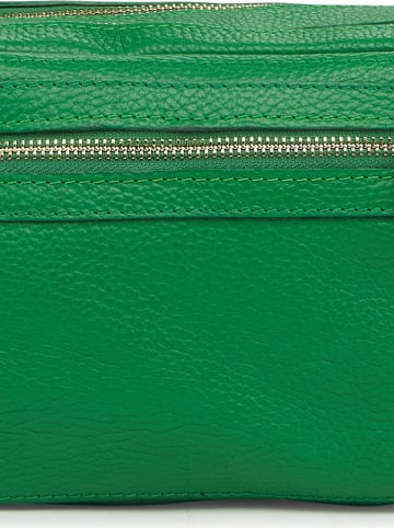 ORE10 Leder-Umhängetasche "Aliser" in Grün - (B)28 x (H)24 x (T)18 cm