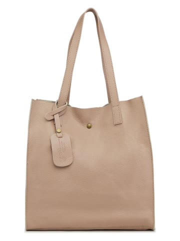 ORE10 Leder-Schultertasche "Ortega" in Rosa - (B)33 x (H)38 x (T)15 cm