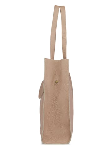 ORE10 Leren schoudertas "Ortega" lichtroze - (B)33 x (H)38 x (D)15 cm