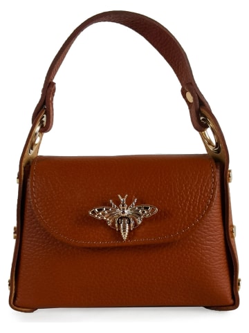 ORE10 Leder-Henkeltasche "Raser" in Hellbraun - (B)17 x (H)12 x (T)6 cm