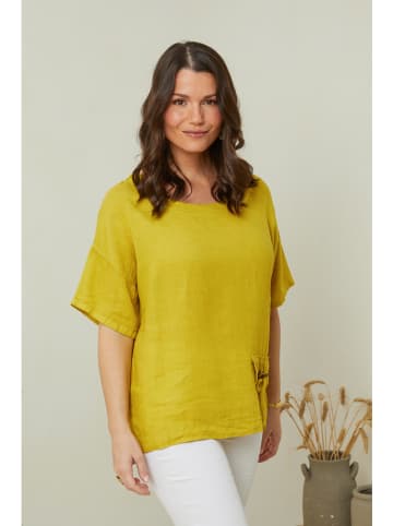 Curvy Lady Leinen-Shirt in Gelb