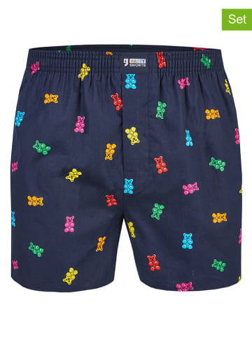 Happy Shorts Bokserki tkane (2 pary) w kolorze granatowym