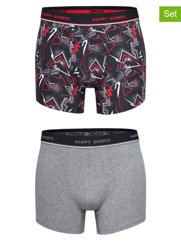 Happy Shorts 2er-Set: Boxershorts in Grau