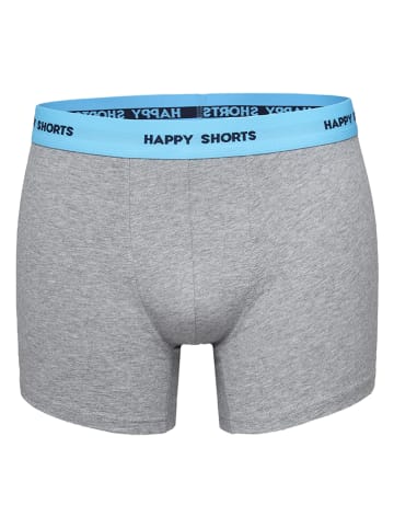 Happy Shorts 2er-Set: Boxershorts in Türkis/ Grau