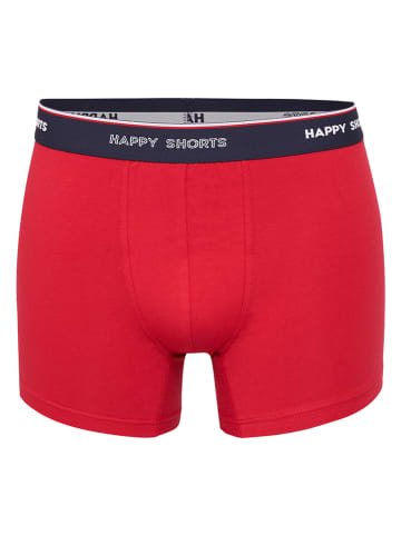 Happy Shorts 3er-Set: Boxershorts in Dunkelblau/ Rot/ Grau