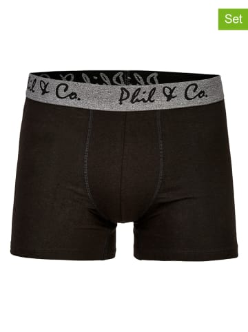 Phil & Co. Berlin 2er-Set: Boxershorts in Schwarz