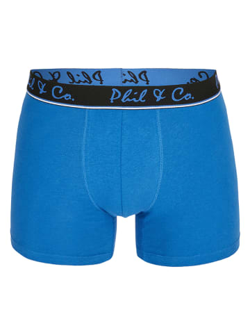 Phil & Co. Berlin 2er-Set: Boxershorts in Schwarz/ Blau