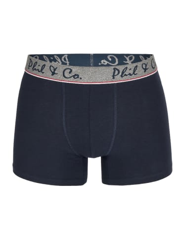 Phil & Co. Berlin 2er-Set: Boxershorts in Rot/ Dunkelblau
