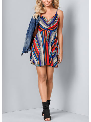 Milan Kiss Jurk blauw/oranje