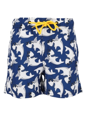 Zigzag Badeshorts "Ruben" in Dunkelblau/ Weiß