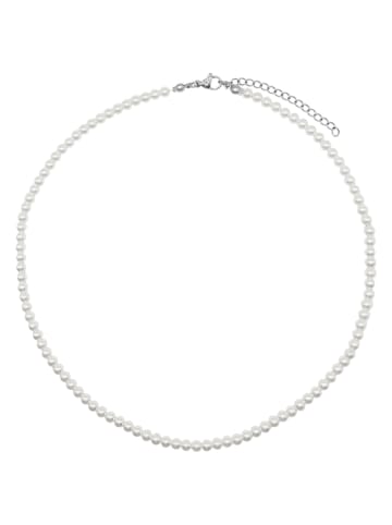 Steel_Art Perlen-Halskette in Weiß - (L)42 cm