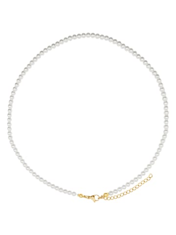 Steel_Art Perlen-Halskette in Weiß - (L)42 cm