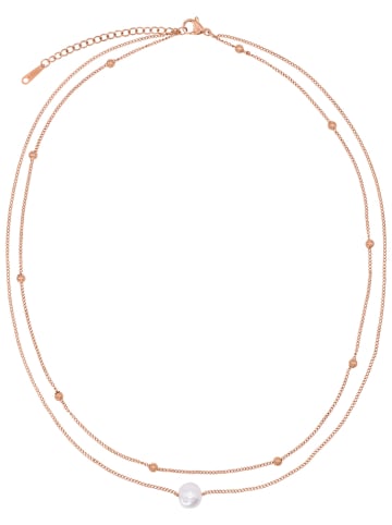 Steel_Art Halskette mit Perlen - (L)43 cm