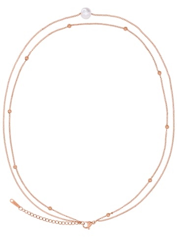 Steel_Art Halskette mit Perlen - (L)43 cm
