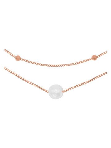 Steel_Art Halskette mit Perlen - (L)43 cm