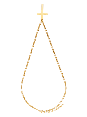 Steel_Art Vergold. Halskette mit Anhänger - (L)26 cm
