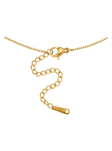 Steel_Art Vergold. Halskette mit Edelsteinen - (L)42 cm