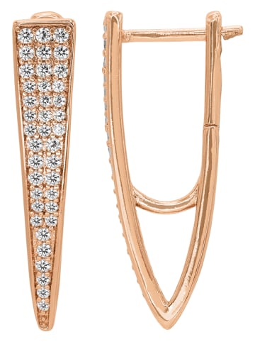 Steel_Art Rosévergold. Ohrringe mit Edelsteinen