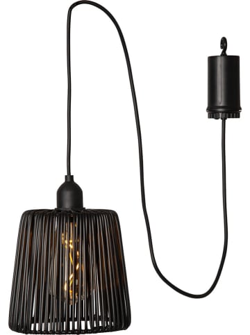 STAR Trading LED-Lampenschirm "Twine" in Schwarz - (H)15 x Ø 15 cm