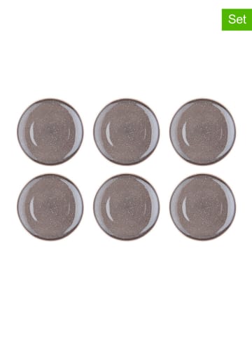 Björn 6er-Set: Speiseteller "Stellar" in Taupe - Ø 27 cm