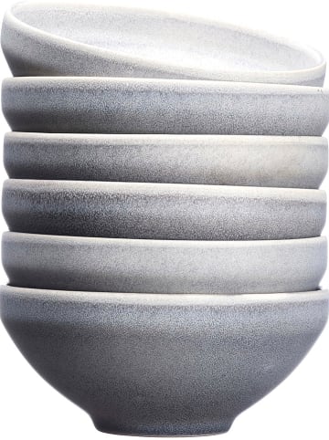 Björn 6er-Set: Schalen "Stone" in Grau - Ø 15 cm