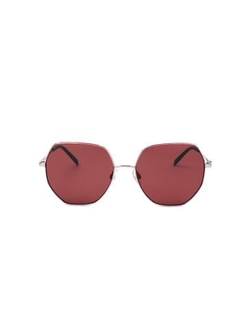 Missoni Damskie okulary przeciwsłoneczne w kolorze srebrno-turkusowo-czerwonym