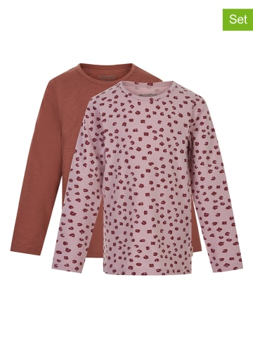 Minymo 2er-Set: Longsleeves in Rosa/ Altrosa
