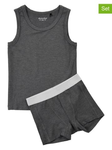 Minymo 2tlg. Wäsche-Set in Anthrazit
