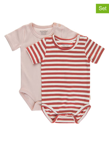 Minymo 2er-Set: Bodys in Rosa/ Hellbraun