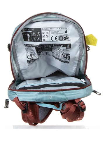 Deuter Plecak turystyczny "Flyt 12SL" w kolorze błękitno-czerwonym - 26 x 46 x 15 cm