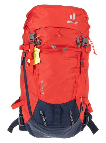 Deuter Wanderrucksack "Guide 32+SL" in Rot - (B)28 x (H)62 x (T)23 cm