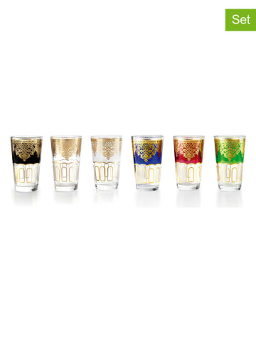 Ibili Szklanki (6 szt.) w różnych kolorach do herbaty - 130 ml