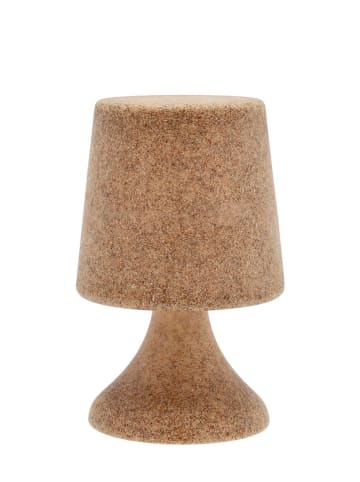Villa Collection LED-Tischleuchte "Midnat" in Hellbraun - (H)25,5 x Ø 16 cm