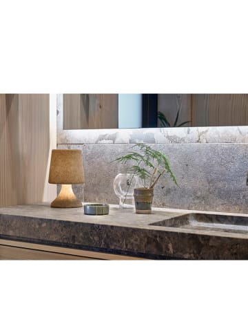 Villa Collection LED-Tischleuchte "Midnat" in Hellbraun - (H)25,5 x Ø 16 cm
