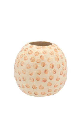 Villa Collection Vaas "Tana" beige/lichtbruin - (H)20 cm x Ø 18,5 cm